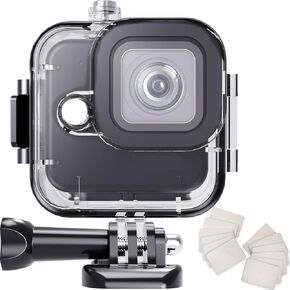 قضية الإسكان المقاوم للماء في GoPro Hero11 Mini ، 196 قدمًا/60 مترًا ، غوص غلاف واقية من الغوص للبطل 11 كاميرا عمل تحت الماء مع Mount Thumbscrew Blue