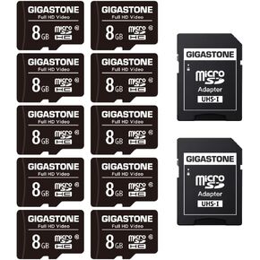 Gigastone 32GB 10 عبوة Micro SD ، فيديو HD الكامل ، مراقبة كاميرا كاميرا كاميرا كاميرا ، 90 ميجابايت/ثانية Micro SDHC UHS-I U1 C10 Class 10
