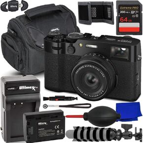 SSE Advanced FUJIFILM X100VI Digital Camera (Silver) Bundle Includes: 64GB SDXC Memory Card, Replacement Battery, Mini Metal Dolly, Sling Backpack, 8" Gripster & Much More (12pc Bundle)