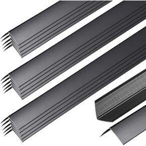 Therwen 30 pcs ألومنيوم سبيكة صب المعادن حراس الزاوية 48 × 1.2 × 1.2 بوصة واقي ركن الحائط مع 90 درجة زاوية إطار الخزانة الحامي لزخرفة الجدار الحافة (الشظية)