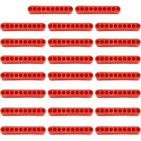 20 PCS مفك البراغي حاملي 15 ثقوب السداسي سداسي شانك مفك البراغي تخزين الحامل مفك رأس المنظم بتات البلاستيك بتات وبراءة سائق (أحمر ، 15 ثقوب) in Kuwait