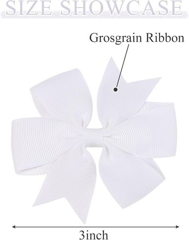 choicbaby 3 بوصات أقواس الشعر للفتيات الأسود grosgrain شريط الشريط الدبوس أقواس الشعر مقاطع مزدحمة أقواس الأطفال مقاطع الشعر لعيد ميلاد الطفل هدايا 6 حزمة الصور الدعائم in Kuwait