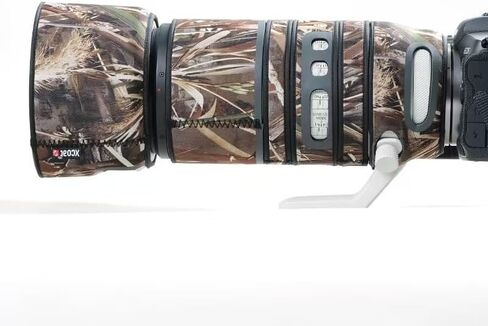 تغطي العدسة المقاومة للماء أغطية أمطار الكاميرا لـ Canon RF 100-500 F/4.5-7.1 L هي USM ، حالة وقائية مضادة للتأثير (تمويه الغابة) in Kuwait