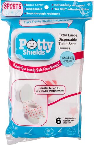 Toilet Seat Covers Disposable (20 pk, Dinosaurs) - XL Waterproof Toilet Cover for Toddlers, Kids & Adults - Portable & Individually Wrapped for Travel, Potty Training, Public Restrooms in Kuwait