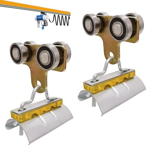 2 Wheel Trolley Assembly Roller Cable Trolley System, Silent Unistrut Trolley Roller Two Bearing Trolley Assembly for Use with 1-5/8" Wide and All1-5/8 Ortaller Strut Channel 2pc in Saudi Arabia