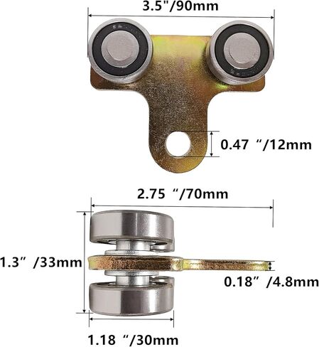 2 Wheel Trolley Assembly Roller Cable Trolley System, Silent Unistrut Trolley Roller Two Bearing Trolley Assembly for Use with 1-5/8" Wide and All1-5/8 Ortaller Strut Channel 2pc in Saudi Arabia