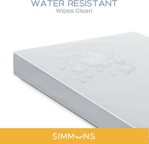 Simmons Kids Nights 4 بوصة مرتبة سرير صغيرة 4 بوصة - Greenguard Gold - مقاومة للماء - جوهر الألياف الأساسية المستدامة ، أبيض/أزرق in Kuwait