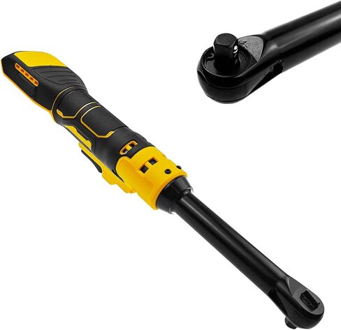 3/8" Cordless Ratchet Wrench Compatible with DEWALT 20V Series Battery Electric Ratchet 600RPM, 3/8" to 1/4" Adapter, 8 Sockets, 3" Extension Bar, Power Electric Ratchet Tool Kit, Tool Only in Kuwait