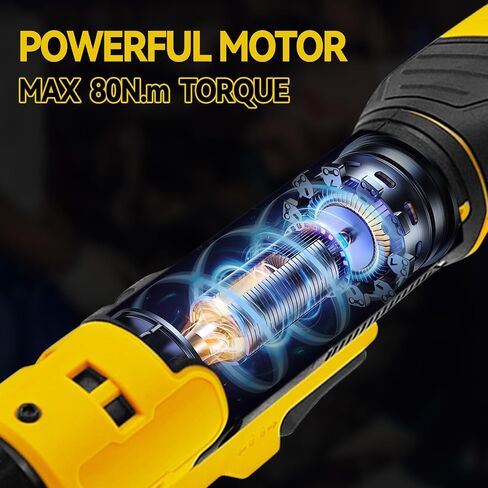 3/8" Cordless Ratchet Wrench Compatible with DEWALT 20V Series Battery Electric Ratchet 600RPM, 3/8" to 1/4" Adapter, 8 Sockets, 3" Extension Bar, Power Electric Ratchet Tool Kit, Tool Only in Kuwait