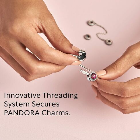 باندورا سوار من الفضة الاسترلينية مرصع مع مشبك على شكل قلب، 23 سم، مع صندوق هدايا in Kuwait