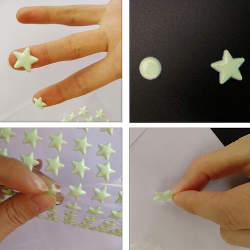 1230 PCS Glow Ultra Glow in the Dark Stars Wall Stickers ، Decors Decor Decor Decor Starry Sky Decor in Kuwait