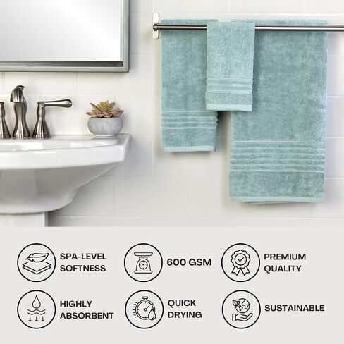 SKL Home Classic SoftTouch Cotton Premium 6-Piece Towel Set, Peony Pink in Kuwait