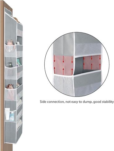Univivi Over Door Hanging Organizer for Baby Nursery, Purple, 6-Shelf | Door Storage with Large Capacity Breathable Mesh Pockets, Fabric Over Door Organizer for Baby Essential, Bedroom and Dorm in Saudi Arabia