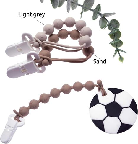 مقاطع مصاصة للطفل الفتيات 2 في 1 قطعة واحدة من حاملي حاملي Pacifier Silicone Paci Binky مقاطع لألعاب التسنين ومحاكمة الأطفال من 2 (أرجواني المتربة + البرتقالي) in Kuwait