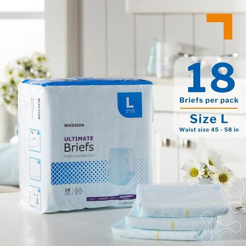 سراويل McKesson Ultimate الداخلية، لسلس البول، أقصى قدر من الامتصاص، مقاس XL، 15 قطعة، 4 عبوات، 60 إجماليًا in Kuwait
