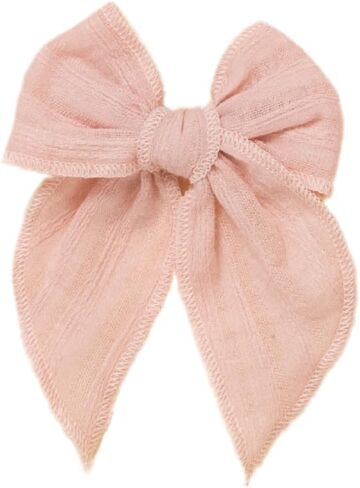 Little Poppy Co. Dows Handmade Claire Bow - شريط مطرز صلب ، ملحقات أنيقة متميزة للفتيات والرضع (الخردل ، مقطع أصلي) in Kuwait