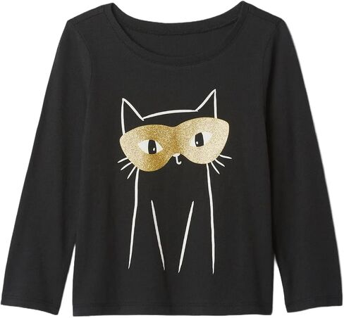 GAP Baby Girls Short Sleeve Graphic Tee True Black 2YRS in Saudi Arabia