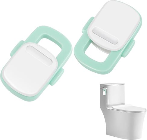 Baby Proofing Toilet Locks, Child Safety Toilet Lock,Toilet Flush Child Safety Lock with Round Button,Toilet Locks for Toddlers Kids Children,Strong Adhesive Toilet Lock for Bathroom Washroom(2pcs) in Kuwait