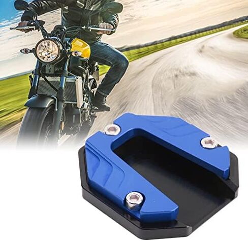 Motorcycle Kickstand Plate, Universal Motorcycle Aluminium Alloy Side Stand Extension Plate High Strength Kickstand Pad Plate Support Accessory (Black) in Kuwait