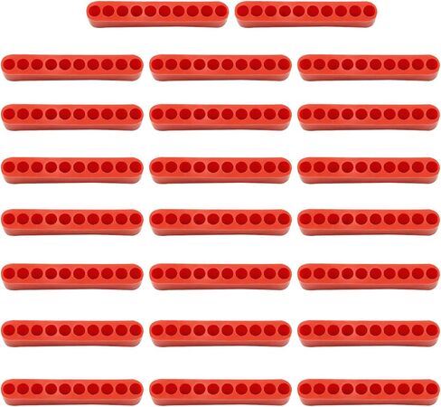 20 PCS مفك البراغي حاملي 15 ثقوب السداسي سداسي شانك مفك البراغي تخزين الحامل مفك رأس المنظم بتات البلاستيك بتات وبراءة سائق (أحمر ، 15 ثقوب) in Kuwait