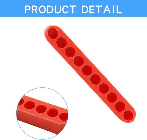 20 PCS مفك البراغي حاملي 15 ثقوب السداسي سداسي شانك مفك البراغي تخزين الحامل مفك رأس المنظم بتات البلاستيك بتات وبراءة سائق (أحمر ، 15 ثقوب) in Kuwait