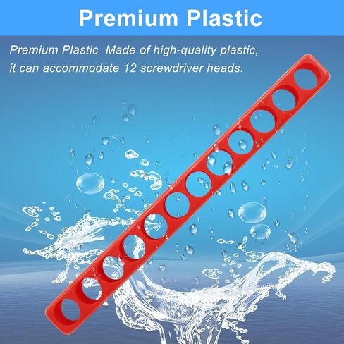 20 PCS مفك البراغي حاملي 15 ثقوب السداسي سداسي شانك مفك البراغي تخزين الحامل مفك رأس المنظم بتات البلاستيك بتات وبراءة سائق (أحمر ، 15 ثقوب) in Kuwait