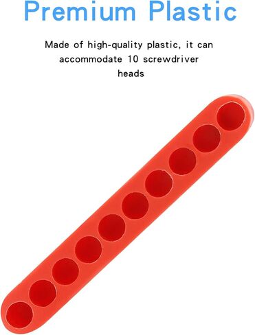 20 PCS مفك البراغي حاملي 15 ثقوب السداسي سداسي شانك مفك البراغي تخزين الحامل مفك رأس المنظم بتات البلاستيك بتات وبراءة سائق (أحمر ، 15 ثقوب) in Kuwait