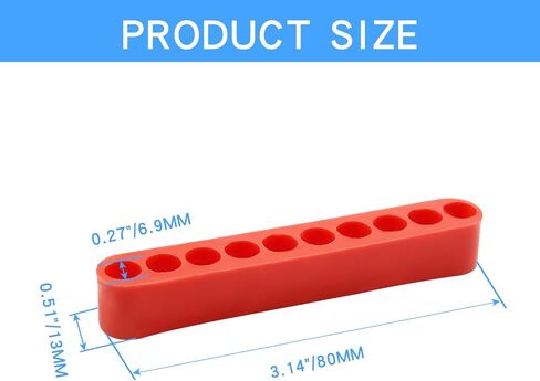 20 PCS مفك البراغي حاملي 15 ثقوب السداسي سداسي شانك مفك البراغي تخزين الحامل مفك رأس المنظم بتات البلاستيك بتات وبراءة سائق (أحمر ، 15 ثقوب) in Kuwait