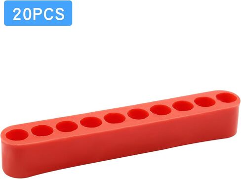 20 PCS مفك البراغي حاملي 15 ثقوب السداسي سداسي شانك مفك البراغي تخزين الحامل مفك رأس المنظم بتات البلاستيك بتات وبراءة سائق (أحمر ، 15 ثقوب) in Kuwait