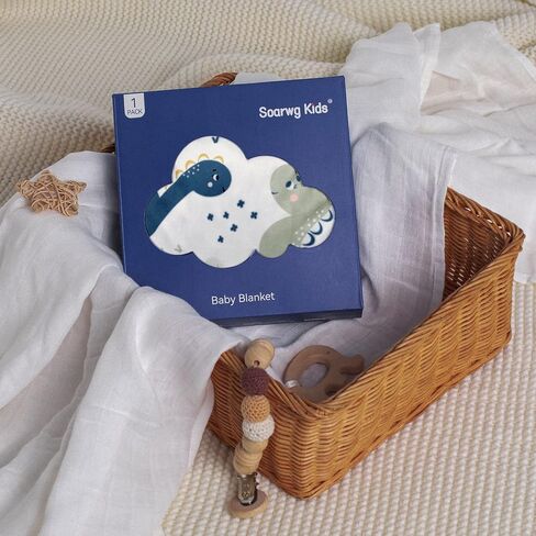 Soarwg Kids Baby بطانية جديدة للجنسين ، بطانيات الحضانة الناعمة الفائقة مع قطن الشاش للبنات ، والهدايا الصغيرة الحضانة. in Kuwait