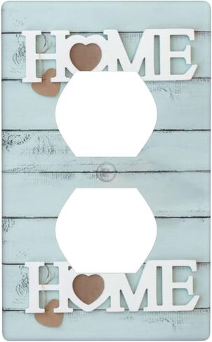 Teal Blue Wood Home Letters Scip 3 Gang Triple Toggle Light Switch Plate Cover Cover Farmhouse Decor in Kuwait