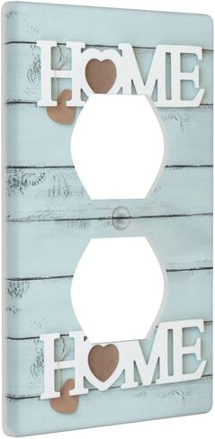 Teal Blue Wood Home Letters Scip 3 Gang Triple Toggle Light Switch Plate Cover Cover Farmhouse Decor in Kuwait