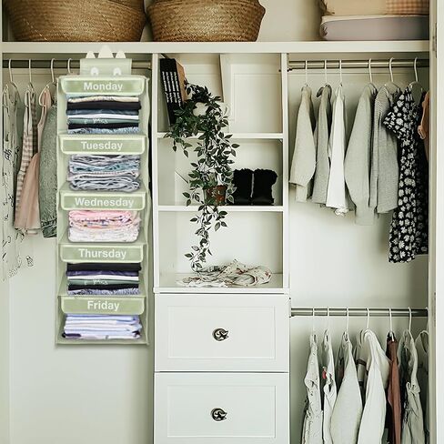 منظم الملابس الأسبوعي لـ Kids-Day of the Week منظم الملابس لـ Kids-Kids Daily Lesport Organizer-Monday Organizer-Kids Closet Organizer Ways of the Week ، Fight Pink ... in Kuwait