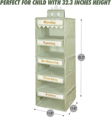 منظم الملابس الأسبوعي لـ Kids-Day of the Week منظم الملابس لـ Kids-Kids Daily Lesport Organizer-Monday Organizer-Kids Closet Organizer Ways of the Week ، Fight Pink ... in Kuwait