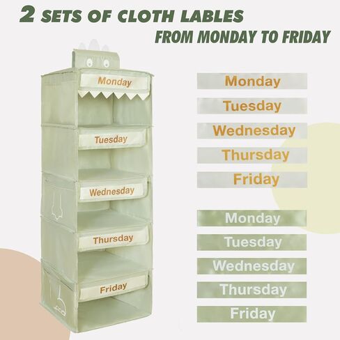 منظم الملابس الأسبوعي لـ Kids-Day of the Week منظم الملابس لـ Kids-Kids Daily Lesport Organizer-Monday Organizer-Kids Closet Organizer Ways of the Week ، Fight Pink ... in Kuwait