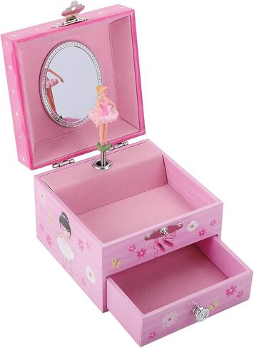 Girls Musical Jewelry Box with Drawer and Spinning Fairy, Kids Toys Gift Music Box for Little Girls Jewel Storage in Saudi Arabia