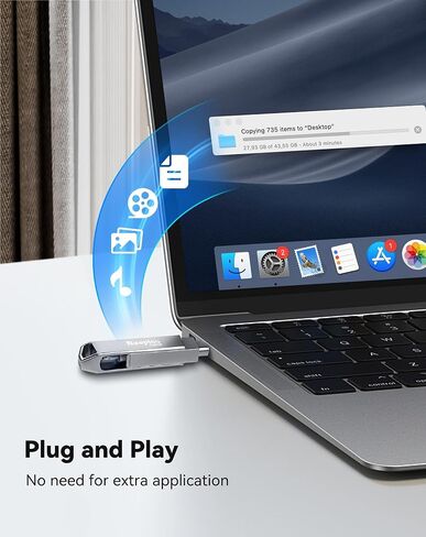محرك أقراص فلاش 128 جيجابايت لـ iPhone iPad ، USB 3.0 Storage Storage Huffer For IPhone 15/16 Pro 4K Proring ، نسخة احتياطية من كاميرا محرك الأقراص الخارجي للصور ومقاطع الفيديو والملفات ، والتوصيل والتشغيل (Silver) in Saudi Arabia