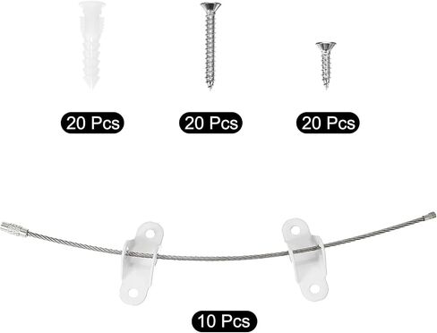 Meccanixity 8 "مرساة الأثاث ، 6 مجموعات مضادة للأثاث مرساة الأثاث الفولاذ المقاوم للصدأ تأمين مرساة الجدار لأشرطة الزلزال السلامة المنزلية ، أسود in Kuwait