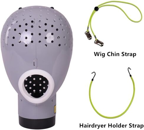 HOMEGOAL Hair Dryer Fresh Wig Head Dryer Wig Stand Wig Holder Mannequin Head, Drying Wig From Inside to Outside, Quickly, Easily, For Lace Wig Scalp Cap Net (Dark Grey) in Kuwait