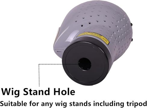 HOMEGOAL Hair Dryer Fresh Wig Head Dryer Wig Stand Wig Holder Mannequin Head, Drying Wig From Inside to Outside, Quickly, Easily, For Lace Wig Scalp Cap Net (Dark Grey) in Kuwait