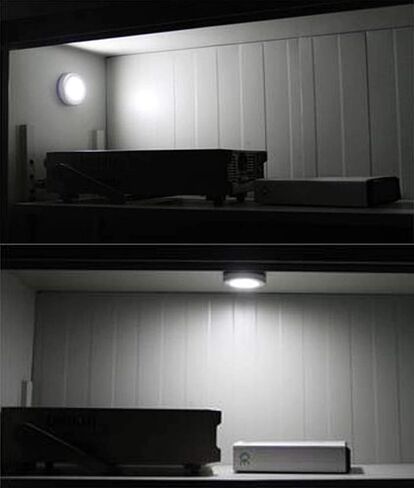 Motion Sensor Light Indoor, Searik Magnetic LED Night Light Battery Powered Step Lights Stair Closet Light Under Cabinet Lighting Stick On Anywhere Lamp for Home Kitchen Hallway Cabinet Bathroom in Kuwait