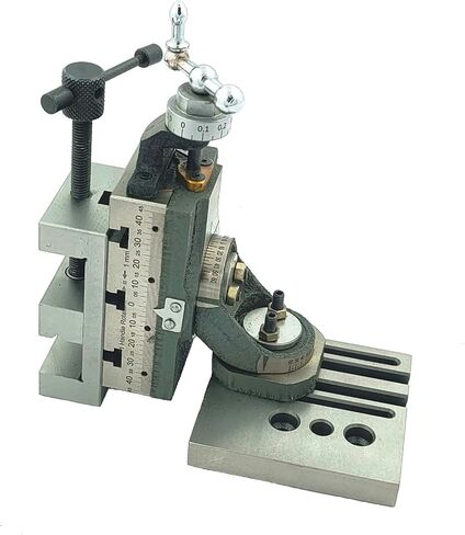 Mini Vertical Milling Slide with 2"/ 50 mm Mini Steel Vice & Base Mounting Plate - Direct Mounting on 7 x 14 Mini Lathe Machine in Kuwait