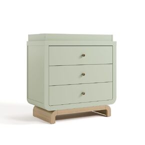 Storkcraft Santorini 3 درج صدر مع تغيير أعلى (أبيض مع Driftwood)-Greenguard Gold Certified ، حائز على جائزة الخشب الخشبية لغرفة نوم الأطفال والأطفال مع نظام درج متشابك