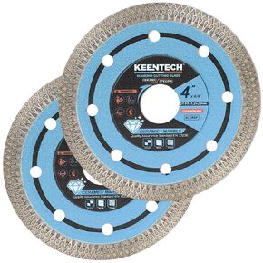 شفرات منشار Keentech Diamond 4 بوصة رقيقة للغاية ، لخزانات الجرانيت الخزفية الخزفية القطع السلسة ، شفرة الماس لطاحونة الزاوية ، 4 بوزرة شفرة المنشار (حزمة)