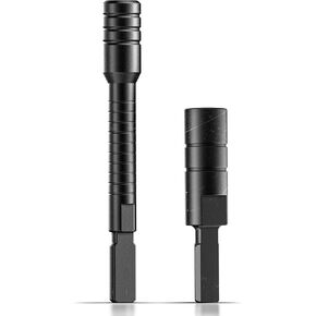Galvanox Flat-End Bit Driver Extender ومحول Hex المصمم لأدوات Leatherman متعددة ، ومسحّل سداسي عشري 1/4 بوصة ، ومسلح تمديد البت ، والفولاذ المصقول (إضافة 2pc على مجموعة الملحقات)