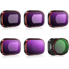 مرشحات Startrc ND التي تم تعيينها لـ DJI Mini 4 Pro Accessories -6 Pack (ND8 ، ND16 ، ND32 ، ND64 ، ND256 ، CPL) (إصدار الألومنيوم)