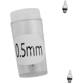 LQ Industrial 2PCS 0.3 مم استبدال فرشاة الهواء ، والمعادن ، وصمام الإبرة ، واستبدال فوهة البخاخة ، ومناسبة لدافع IWATA