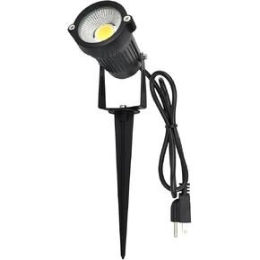 GSS6005 LED LED Landscape Spothers في الهواء الطلق المكونات في الضوء 5W ، 120 فولت AC ، 3000K دافئة ، البناء المعدني مع حصة أرضية ، والاستخدام في الهواء الطلق ، والداخلية 3 أقدام مع المكونات ، الأسود (حزمة 2)