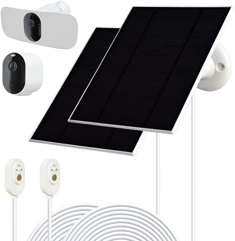 شاحن لوحة الطاقة الشمسية لـ Arlo Pro5s 2K و Pro4 و Pro3 و Dolllight و Ultra2 و Ultra Cameras Camera System -2pack in Kuwait