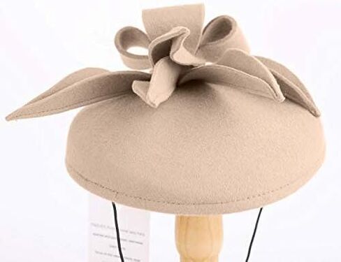 F FADVES Elegant Wedding Wool Felt Fascinator Cocktail Pillbox Hat Ladies Winter Floral Fedoras in Saudi Arabia
